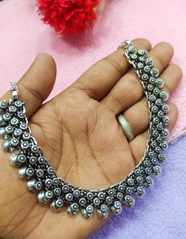 German Silver Choker Necklace 