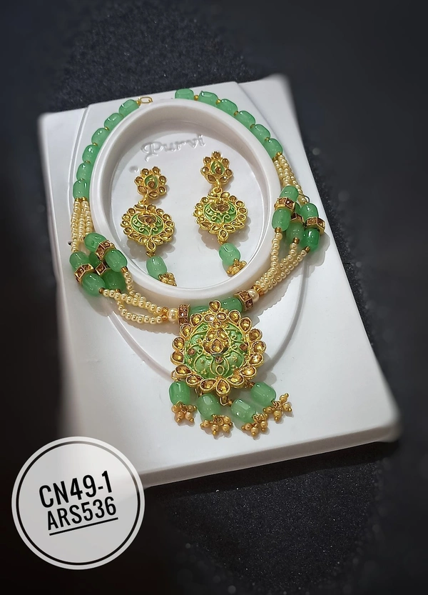 Krafter BEADS Matt Pendant Set - Light Green