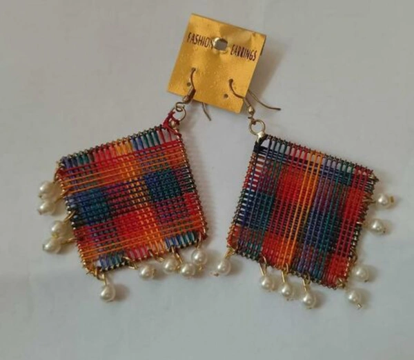 Thread Earrings Cer1 - Multi