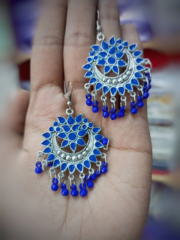 Afghani Chandbali Cer4 - Blue