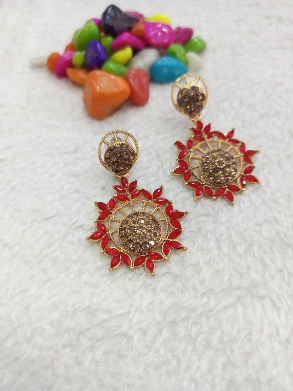 Krafter  Small Earring Smer2 - Red