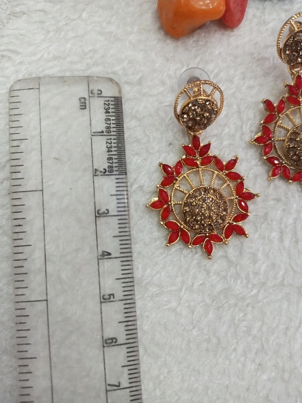 Krafter  Small Earring Smer2 - Red