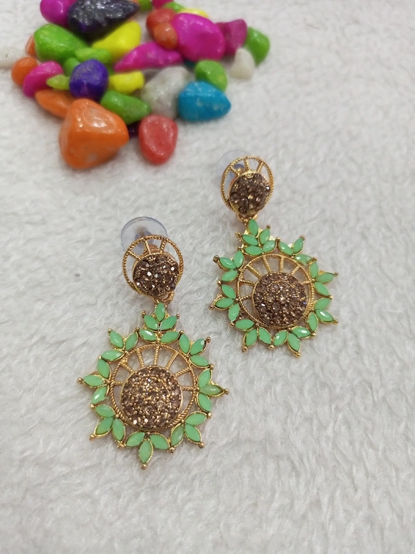 Krafter  Small Earring Smer2 - Pista Green