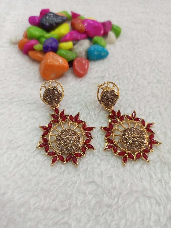 Krafter  Small Earring Smer2 - mahroon