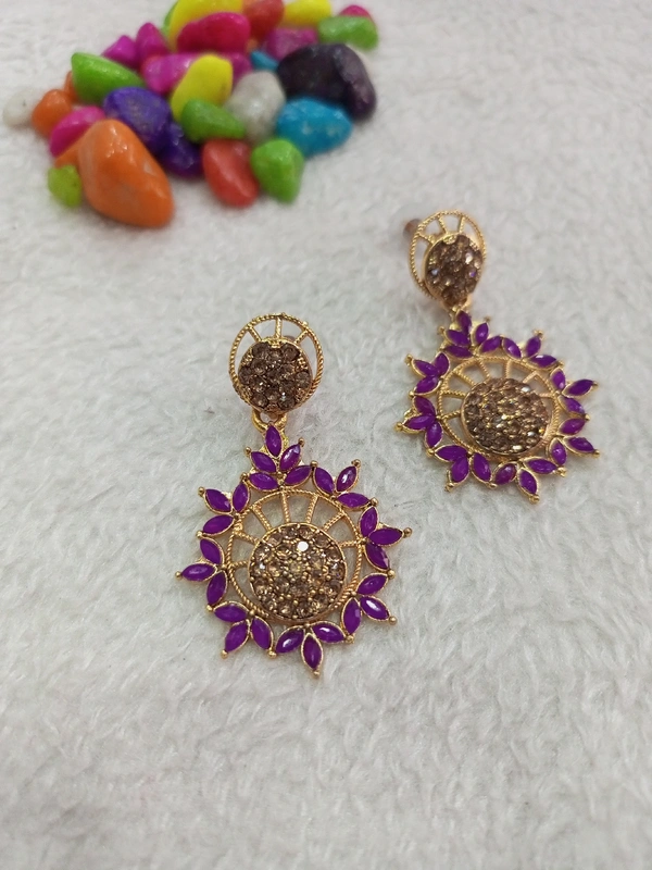 Krafter  Small Earring Smer2 - purple