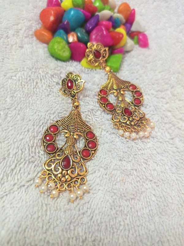 Small Earrings Smer6 - Red