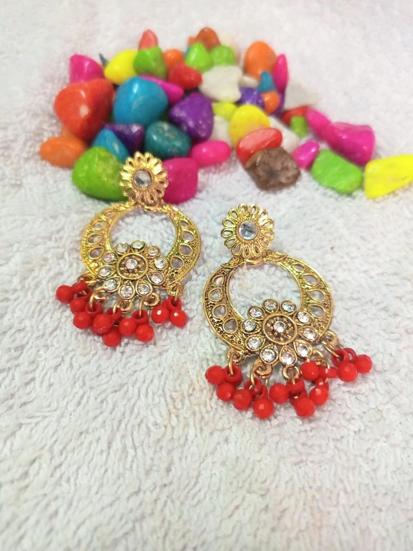 Small Earrings Smer9 - Red