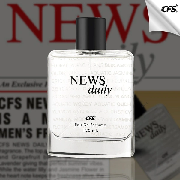 Cfs News Daily Perfume  - TOP NOTES :  Zesty Strawberry, Grapefruit blends, Lavender  HEART NOTES :   Lilly, Jasmin  BASE NOTES :   White Musk, Amber, Patchouli