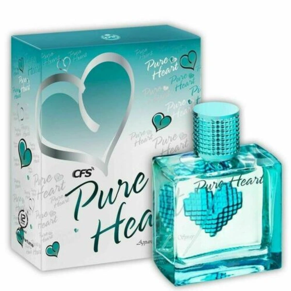 CFS PURE HEART BLUE - TOP NOTES :  Grapefruit, Orange, Black pepper, ozone  HEART NOTES :   Bay leaf, Jasmine, Carnation  BASE NOTES :   Sandalwood, Patchouli, Vetiver, Guaicwood