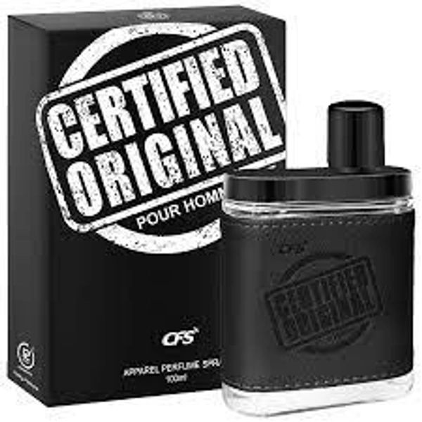 CFS CERTIFIED ORIGINAL BLACK - TOP NOTES :  Mandarin, Orange, Geranium, Cardamom  HEART NOTES :   Sea Water, Nutmeg, Rose  BASE NOTES :   Sandalwood, Cedar, White Musk, Vetiver, Patchouli, Oakmoss