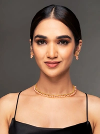 American Diamond Sleek Necklace  - sea Green
