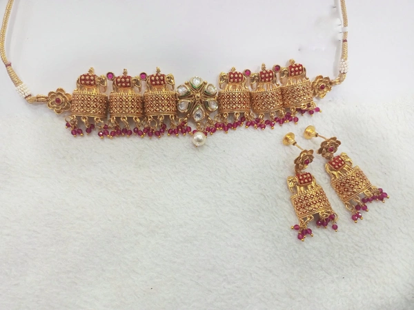 Elephent Temple Jewellery Set - 