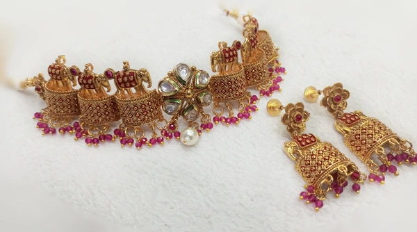 Elephent Temple Jewellery Set - 