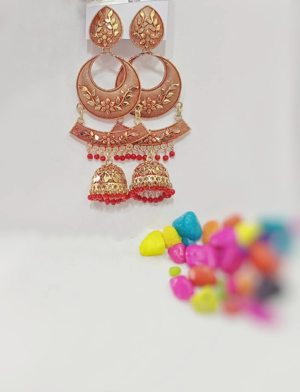 Light Weight Jhumka Earrings  - pista Green