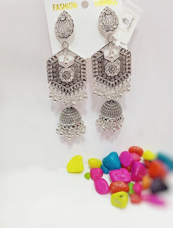 Silver Ethnic Earrings 