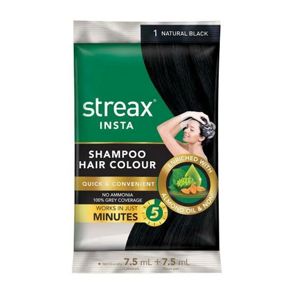 Streax Insta Natural Black - Per Pack