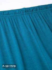 Stylish Cotton Blue Solid Leggings For Women - Blue, Free Size