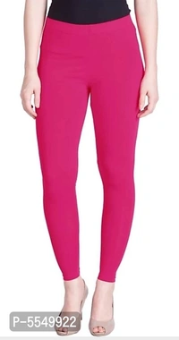 Premium Cotton Leggings Pack of 4 (White, Blue, Pink, Sky Blue) - Multicoloured, L