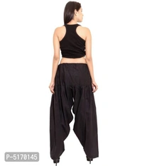 Cotton Ethnic Punjabi Amritsari Semi Patiala Salwar for Girls (Free Size) - Free Size, Black