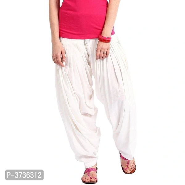 Women's Multicoloured Cotton Patiala Salwars (Combo Pack Of 3) - Multicoloured, Free Size
