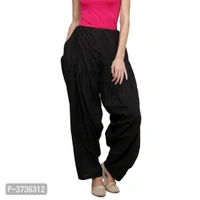 Women's Multicoloured Cotton Patiala Salwars (Combo Pack Of 3) - Multicoloured, Free Size