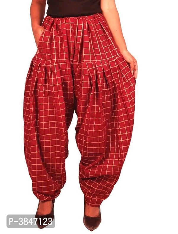 Golden zari  check full salwar - free size fit upto XXXL