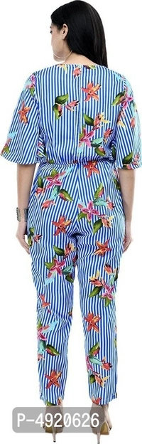 Women's Multicoloured Crepe Printed Jumpsuit - Multicoloured, xs