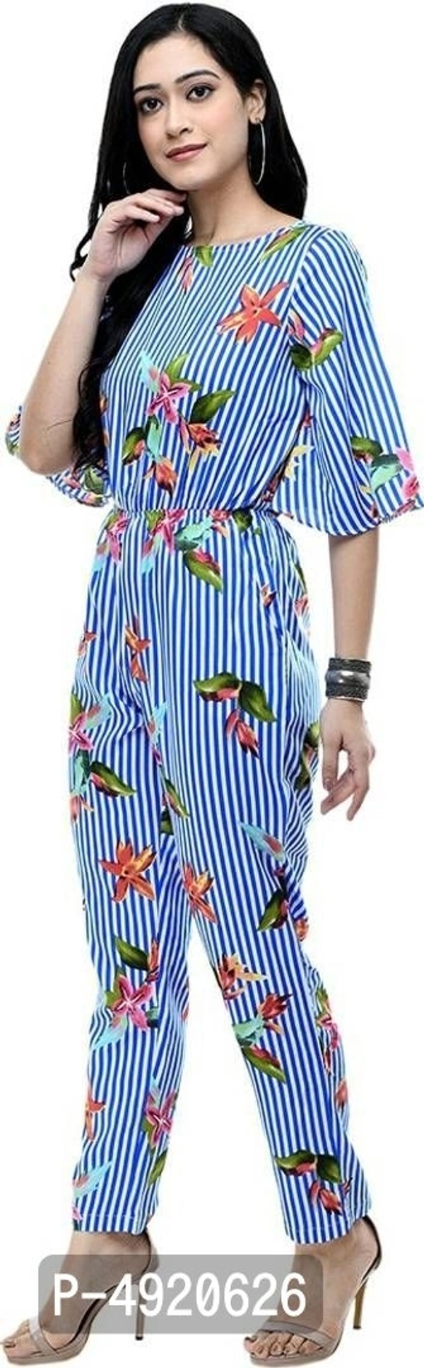Women's Multicoloured Crepe Printed Jumpsuit - Multicoloured, xl