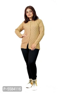 Women Woolen Sweater - M-38, Beige