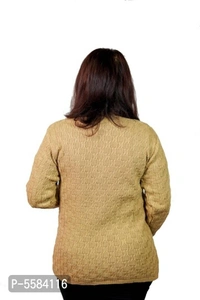 Women Woolen Sweater - M-38, Beige