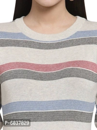 Fabulous Cotton Striped Sweaters For Women - Multicolour, S