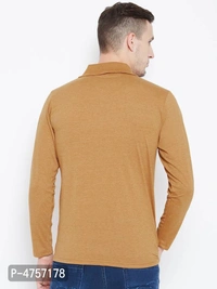 Men's Yellow Solid Cotton Polos - 2XL, Yellow