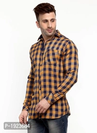 Hangup Multicoloured Cotton Blend Checked Slim Fit Casual Shirt - Multicoloured, Size: 38, Chest: 42.0 (inches)