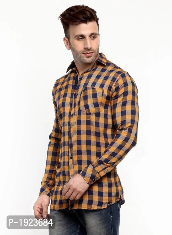 Hangup Multicoloured Cotton Blend Checked Slim Fit Casual Shirt - Multicoloured, Size: 38, Chest: 42.0 (inches)