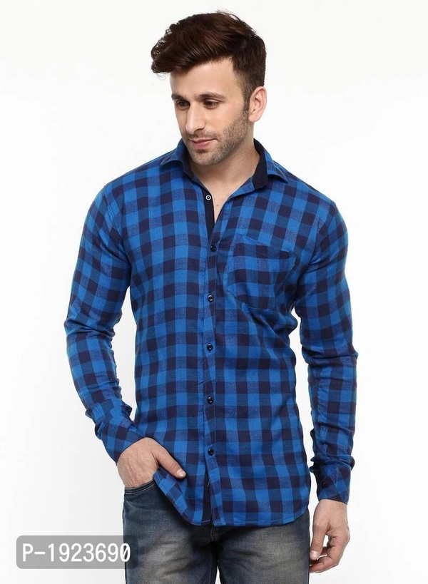 Hangup Multicoloured Cotton Blend Checked Slim Fit Casual Shirt - Multicoloured, Size: 38, Chest: 42.0 (inches)
