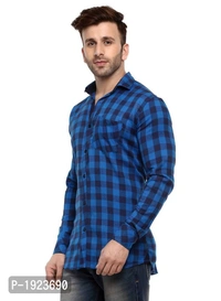 Hangup Multicoloured Cotton Blend Checked Slim Fit Casual Shirt - Size: 44, Chest: 48.0 (inches), Multicoloured