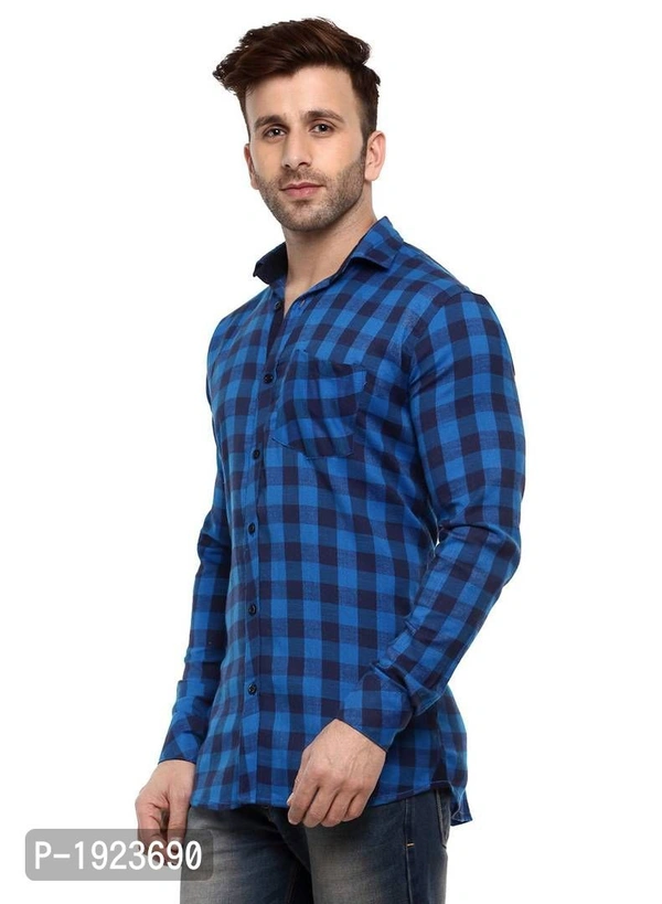 Hangup Multicoloured Cotton Blend Checked Slim Fit Casual Shirt - Size: 44, Chest: 48.0 (inches), Multicoloured