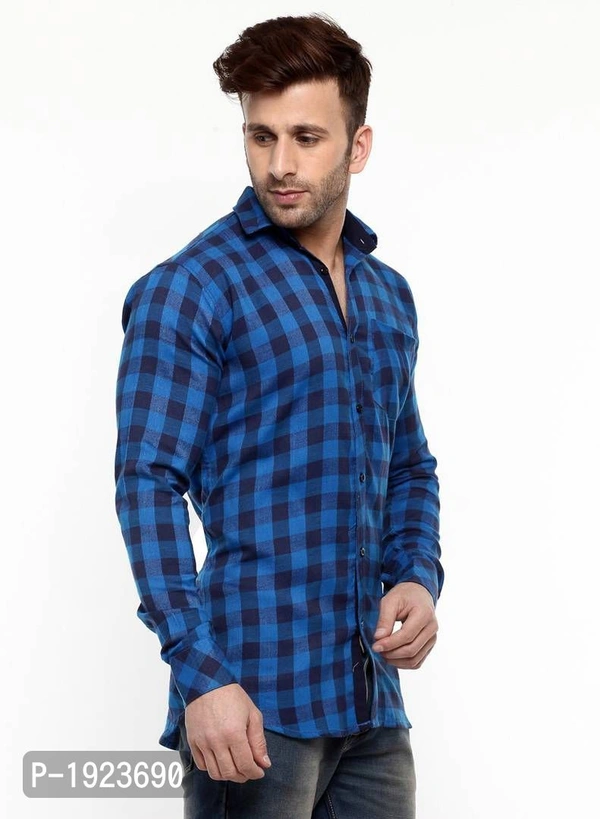 Hangup Multicoloured Cotton Blend Checked Slim Fit Casual Shirt - Size: 44, Chest: 48.0 (inches), Multicoloured