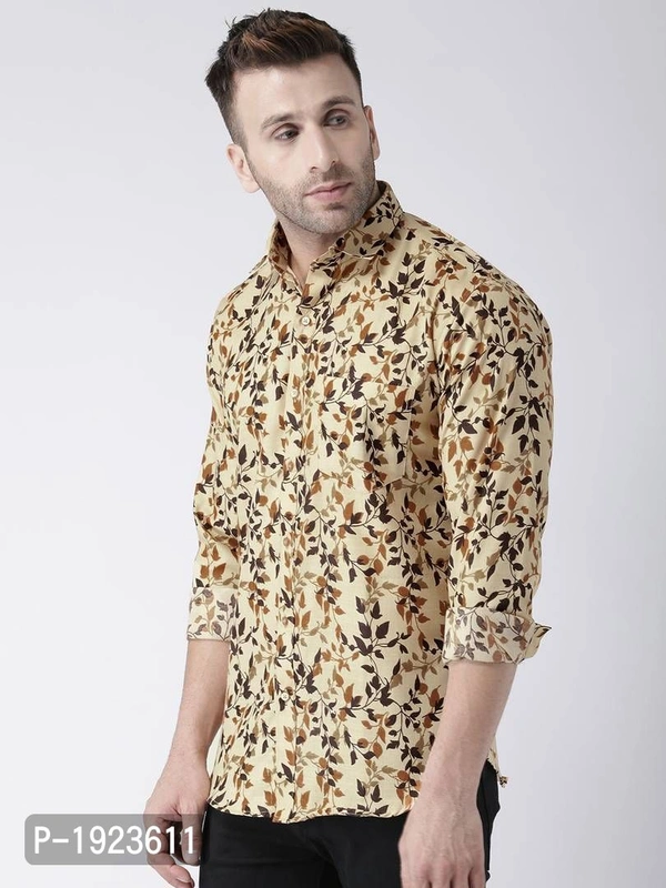 Hangup Multicoloured Cotton Blend Printed Slim Fit Casual Shirt - Multicoloured, Size: 38, Chest: 42.0 (inches)