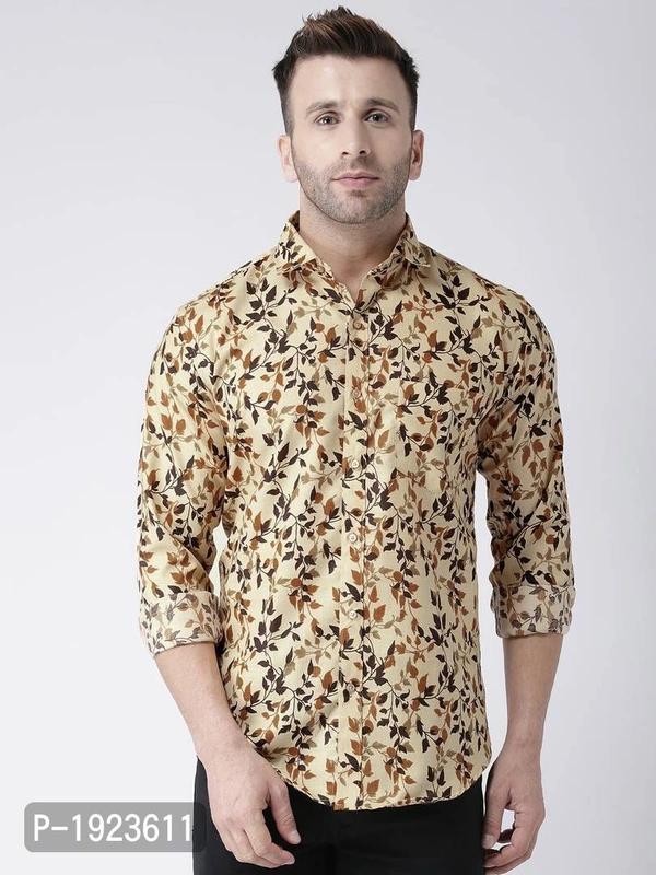 Hangup Multicoloured Cotton Blend Printed Slim Fit Casual Shirt - Size: 40, Chest: 44.0 ( inches), Multicoloured