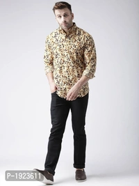 Hangup Multicoloured Cotton Blend Printed Slim Fit Casual Shirt - Multicoloured, Size: 42, Chest: 46.0 (inches) 