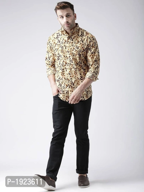Hangup Multicoloured Cotton Blend Printed Slim Fit Casual Shirt - Multicoloured, Size: 42, Chest: 46.0 (inches) 
