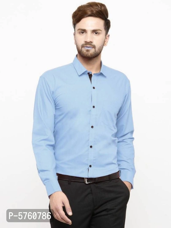 Cotton Long Sleeve Fully Stitched Formal Shirt for Men - Multicoloured, L