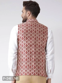 Multicoloured Polyester Blend Printed Nehru Jackets - 44, Multicoloured