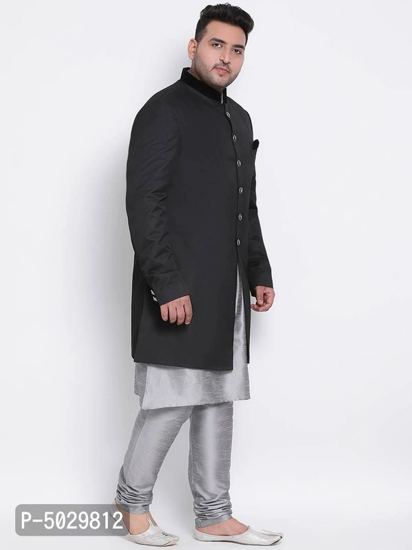 3 Piece Kurta Pyjama Sherwani - Multicoloured, 44
