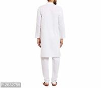 Eid Special Cotton Kurta Pyjama Set For Mens - XL, White