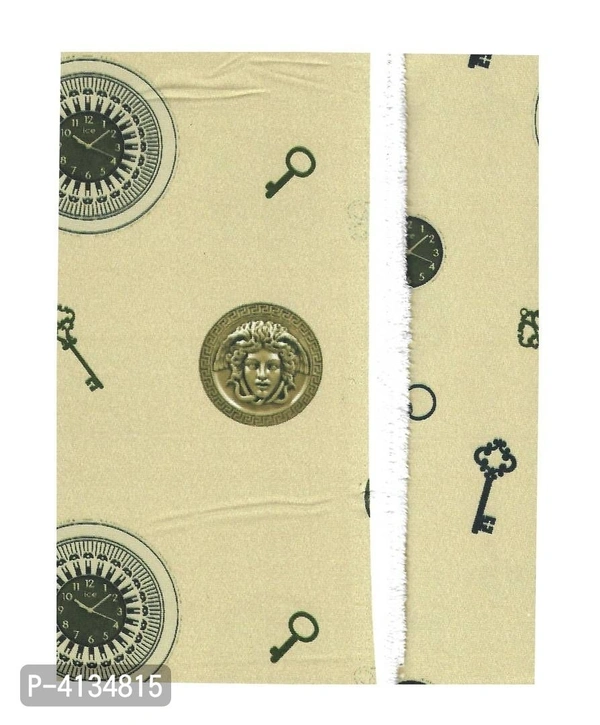 Yellow Poly Blend Unstitched Shirt Piece - Yellow, L