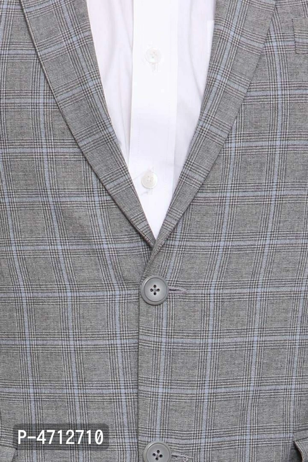 Fashionable Grey Polyviscose Jacket For Men - Grey, M(38 inches)