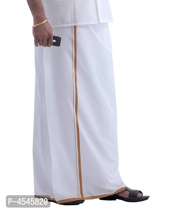 Men's Multicoloured Cotton Without pocket Dhotis - Multicoloured