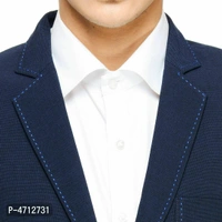 Fashionable Blue Polyviscose Jacket For Men - XL(42 inches), Blue